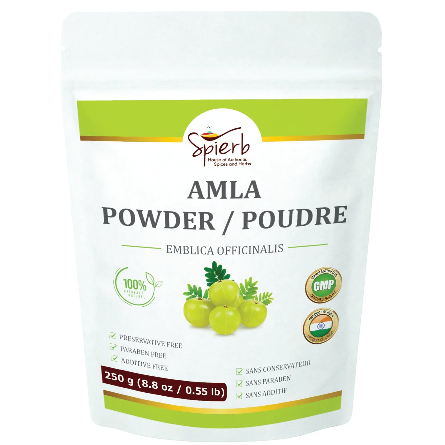 Spierb Amla Powder - 250g - Front Pouch