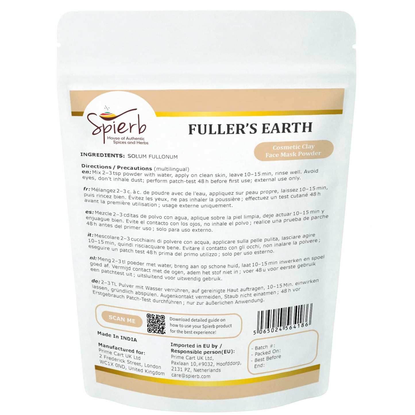Spierb Fuller's Earth (Multani Mitti) Powder