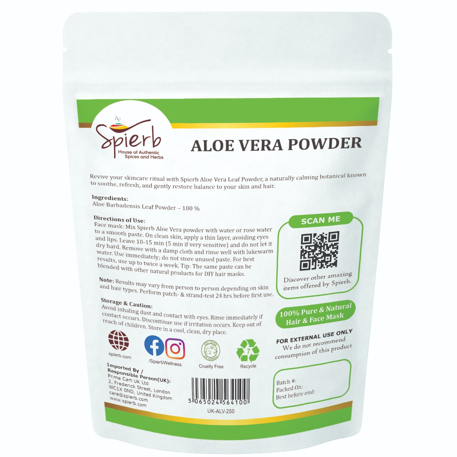 Spierb Aloevera Rear