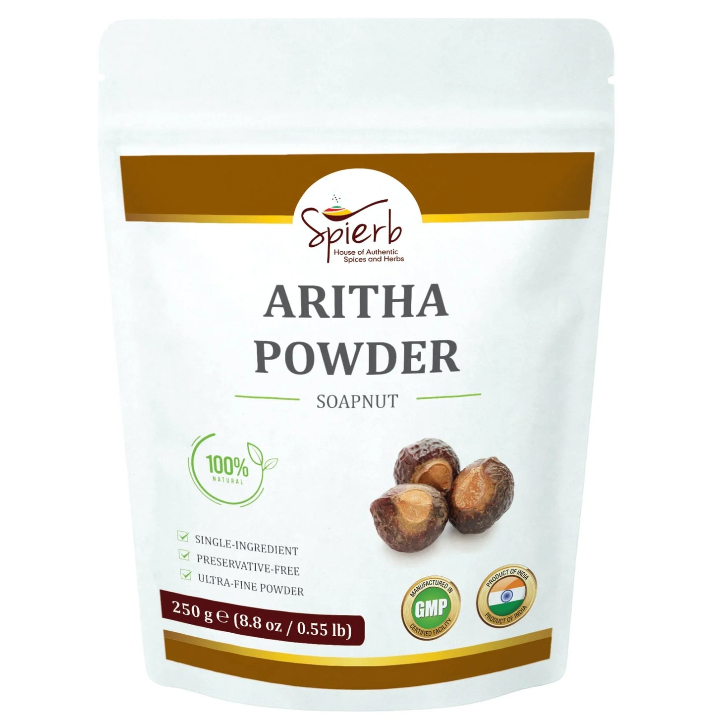 Spierb Aritha Powder - 250g - Front Pouch