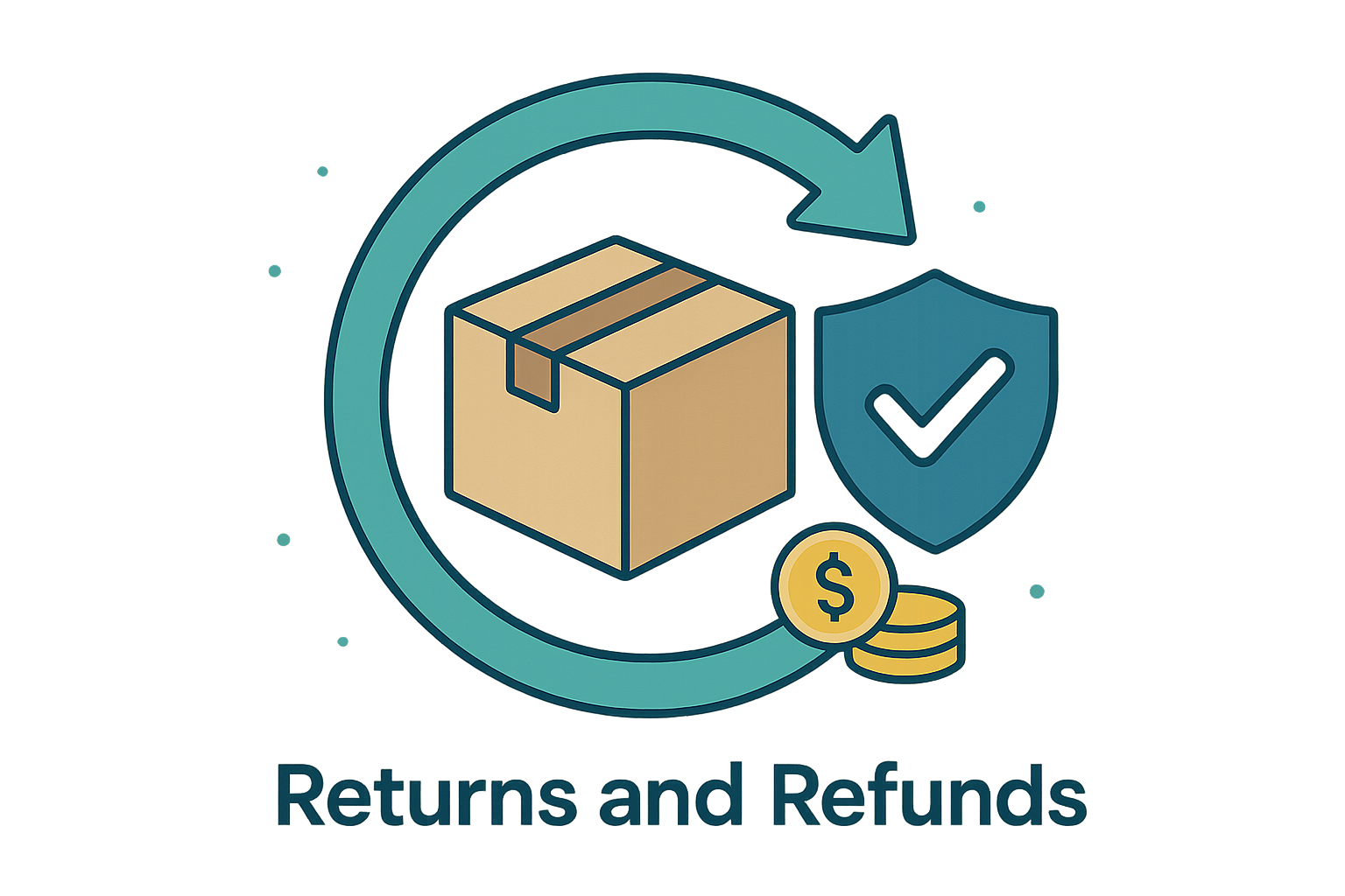 generate an image to match the heading 'Returns and Refund'