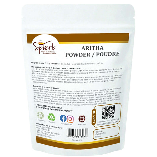 Spierb Aritha Powder - 250g - Back Pouch