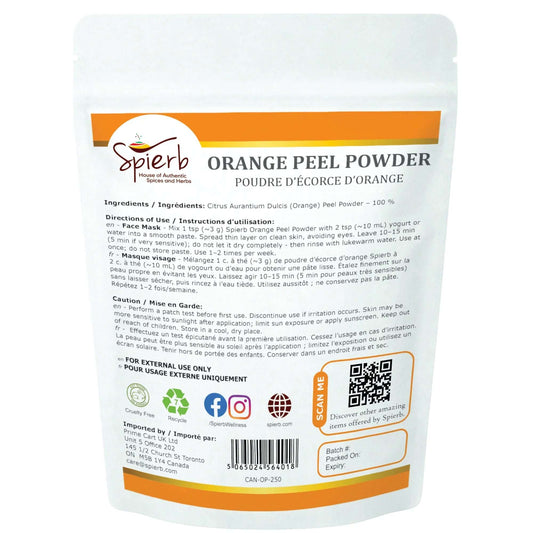 Spierb Orange Peel Powder - 250g - Back Pouch