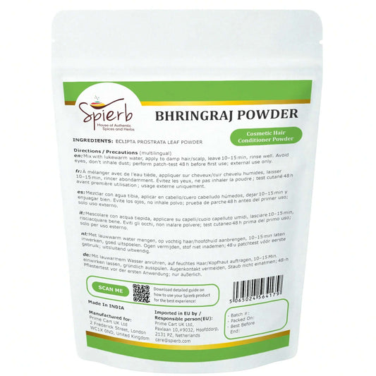 Spierb Bhringraj Powder - 250g - Back Pouch