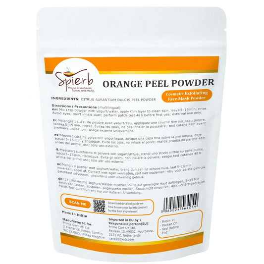 Spierb Orange Peel Powder - 250g - Back Pouch