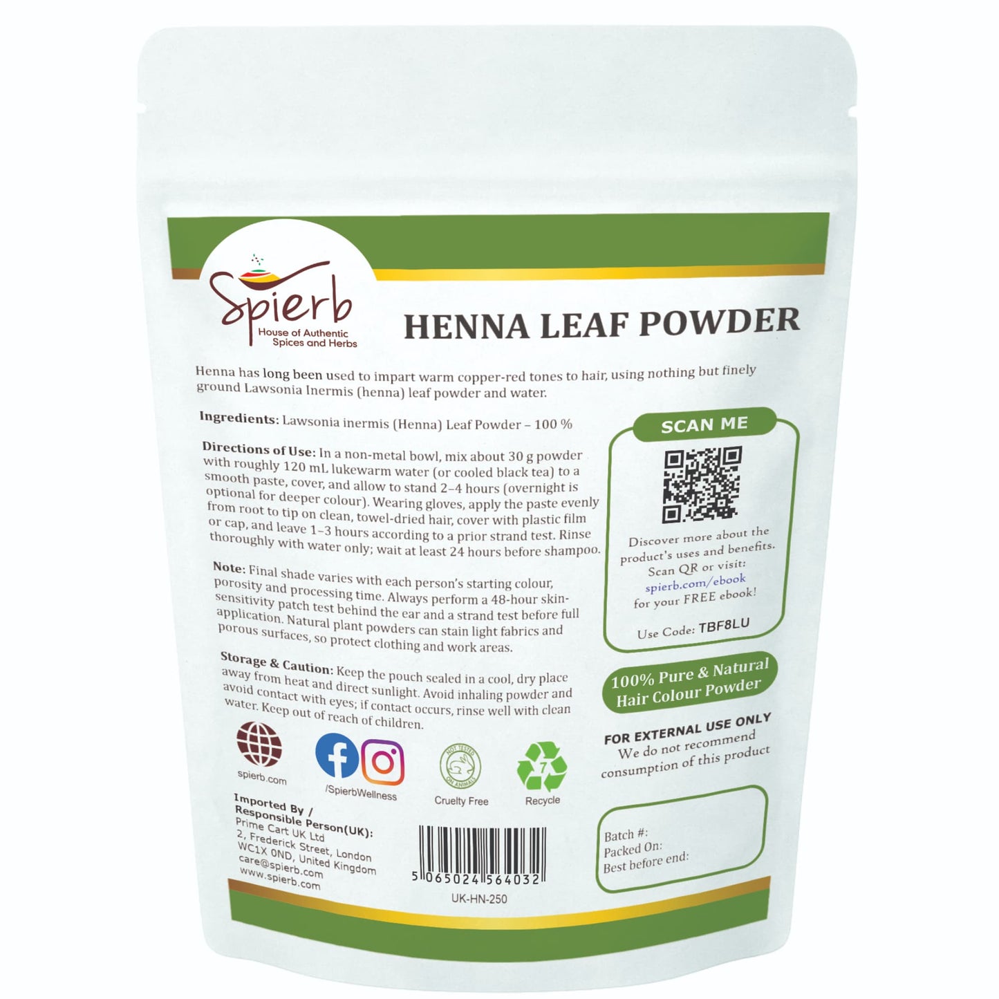 Spierb Henna Powder