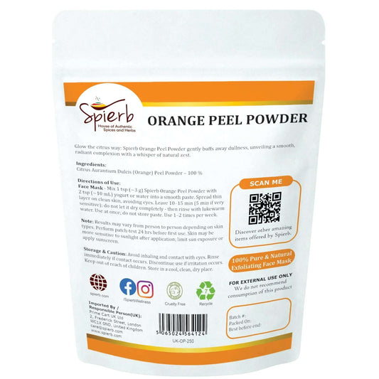 Spierb Orange Peel Powder - 250g - Back Pouch
