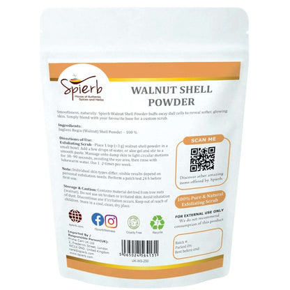 Spierb Walnut Shell Powder - 250g - Back Pouch